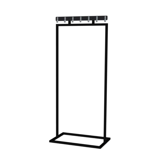 Pastatoma drabužių kabykla su 7 kabliukais