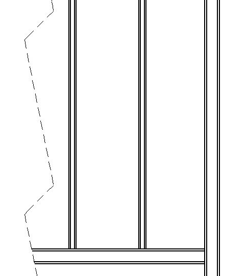 Terasos turėklo segmentas pasirenkamo ilgio (tvirtinamas prie grindų)